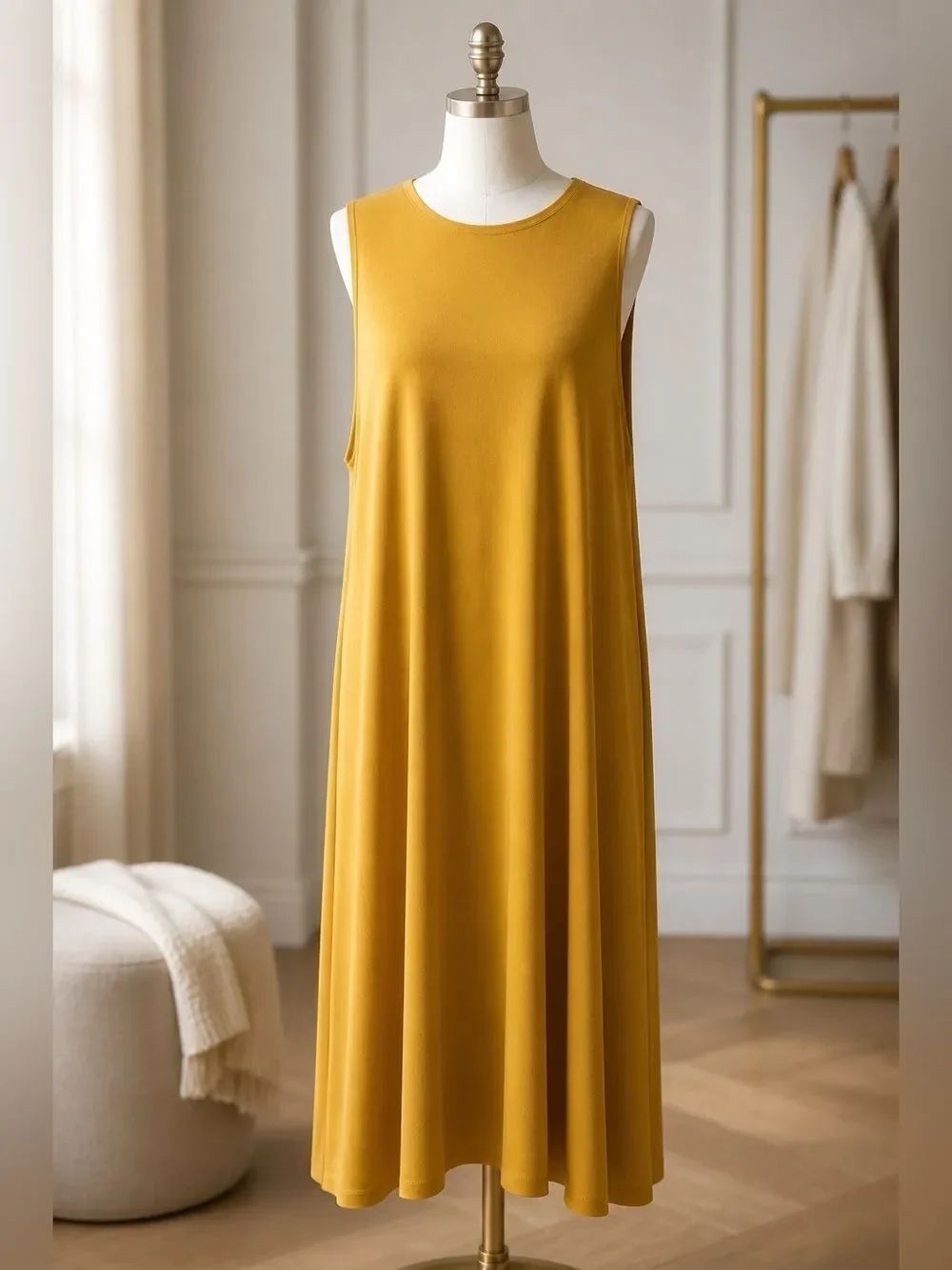 Sleeveless Mustard/Gold Dress NWT size XL